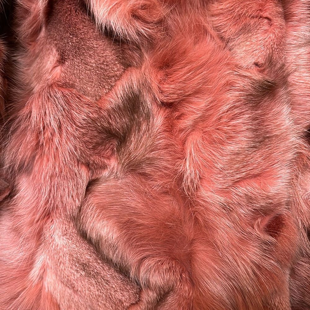 NWT Genuine Pink Fox Fur Coat  Only One Available - Picture 10 of 16